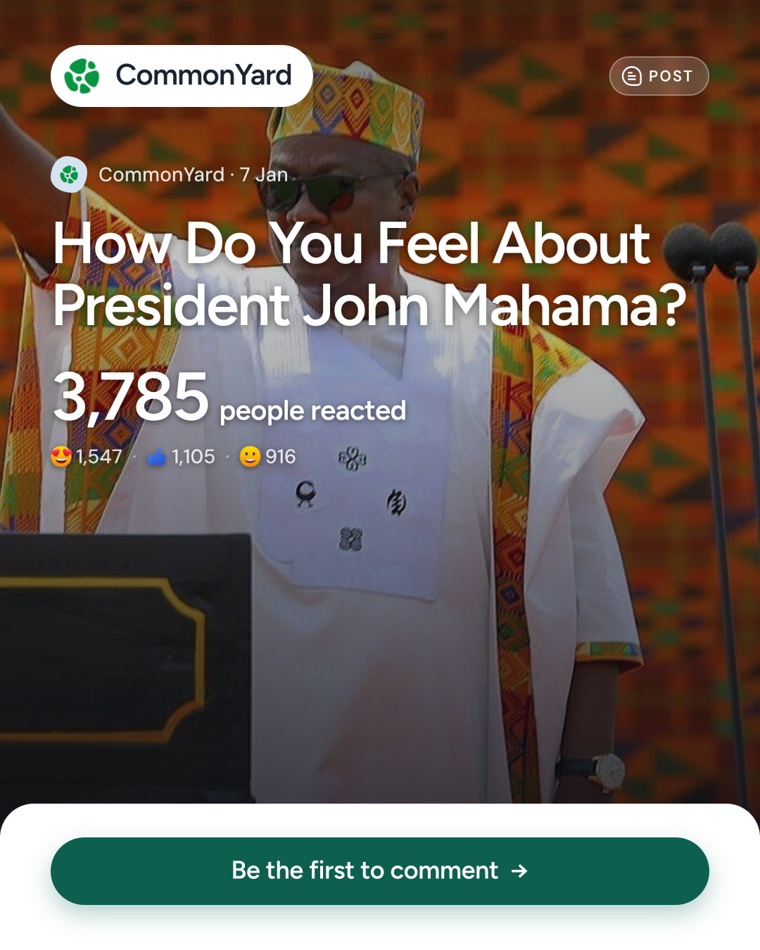 How Do You Feel About President John Mahama?
