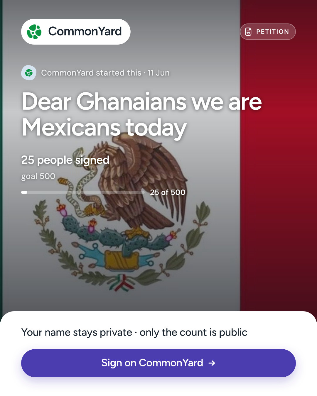 Dear Ghanaians we are Mexicans today
