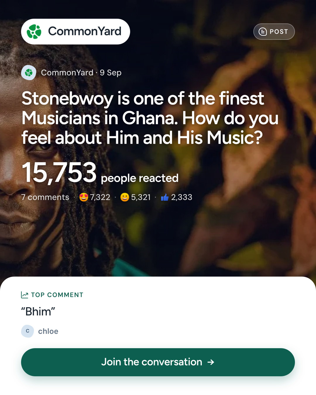 Stonebwoy is one of the finest Musicians in Ghana. How do you feel...