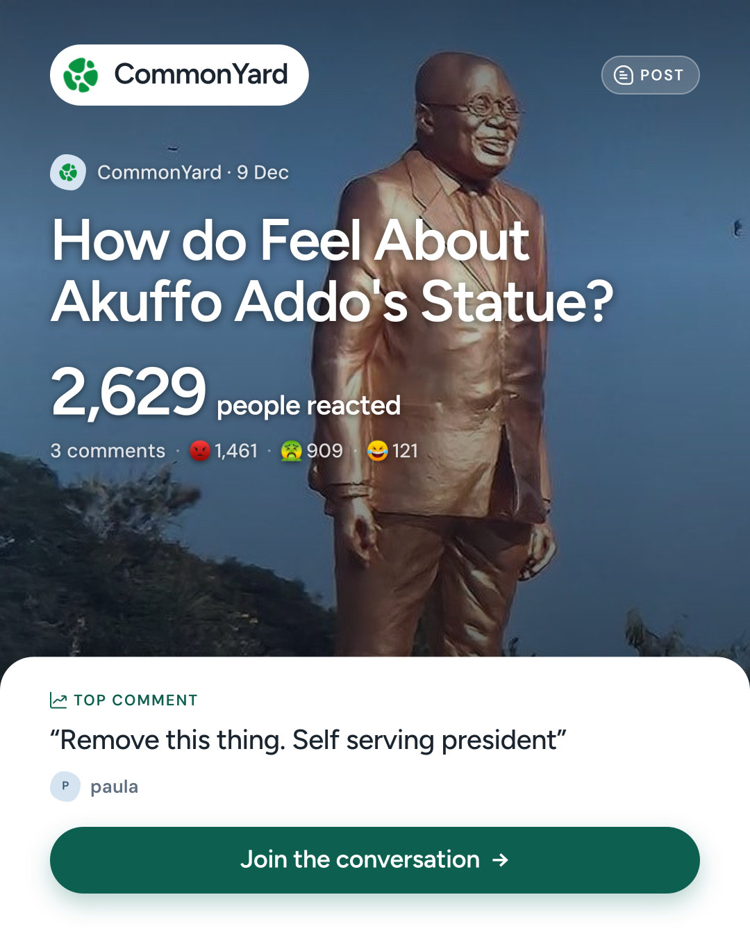 How do Feel About Akuffo Addo's Statue?
