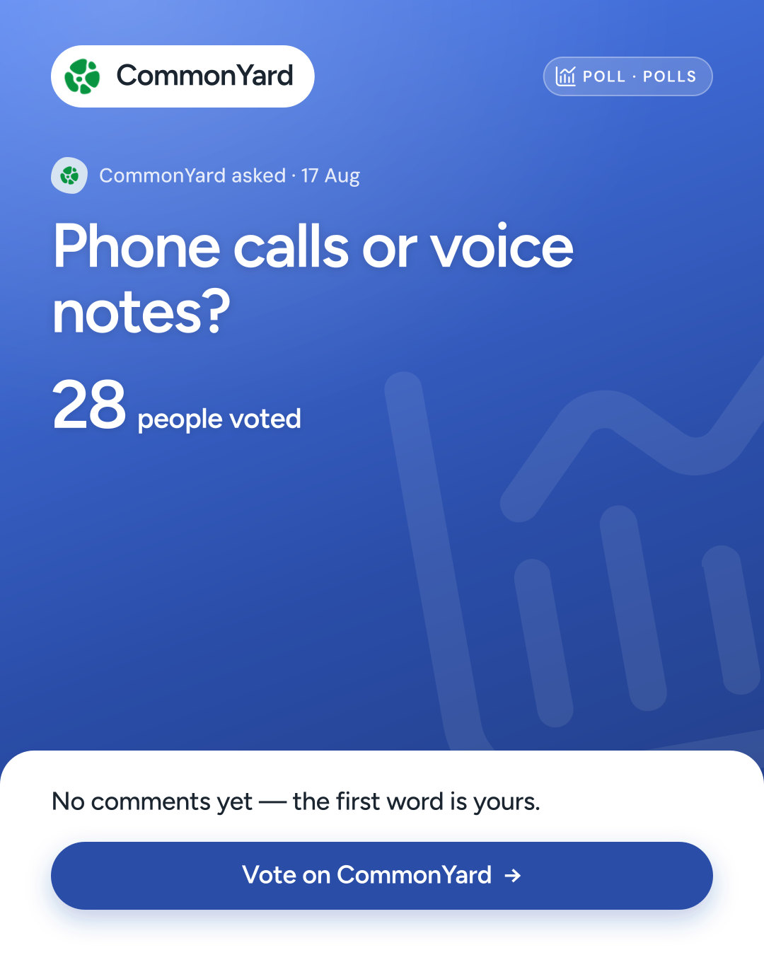 Phone calls or voice notes?