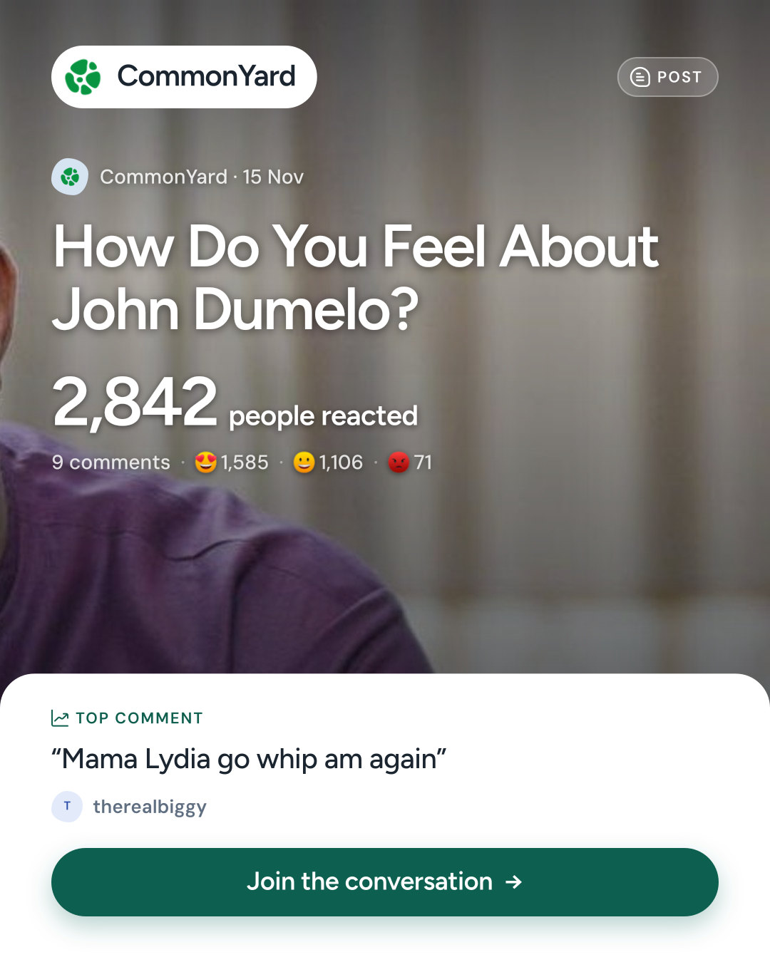 How Do You Feel About John Dumelo?