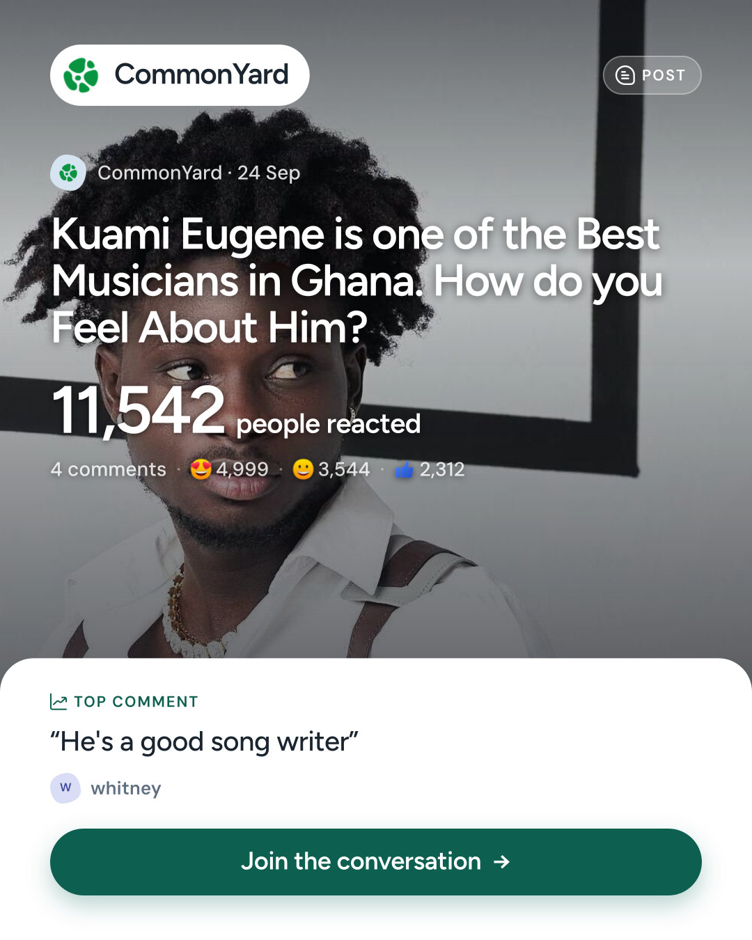 Kuami Eugene is one of the Best Musicians in Ghana. How do you Feel...