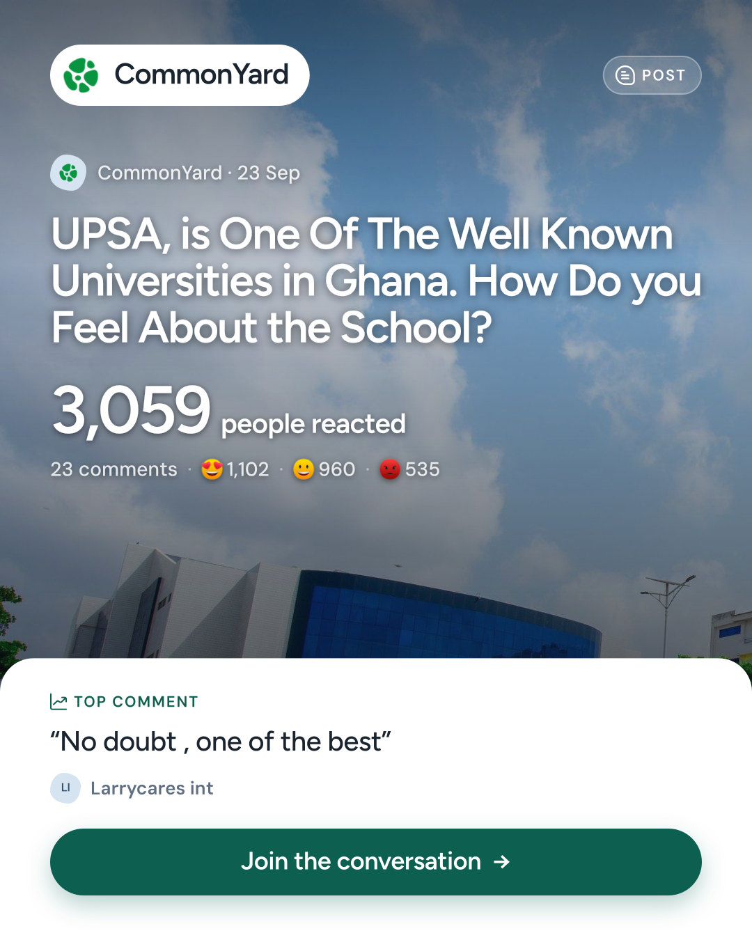 UPSA, is One Of The Well Known Universities in Ghana. How Do you Fe...
