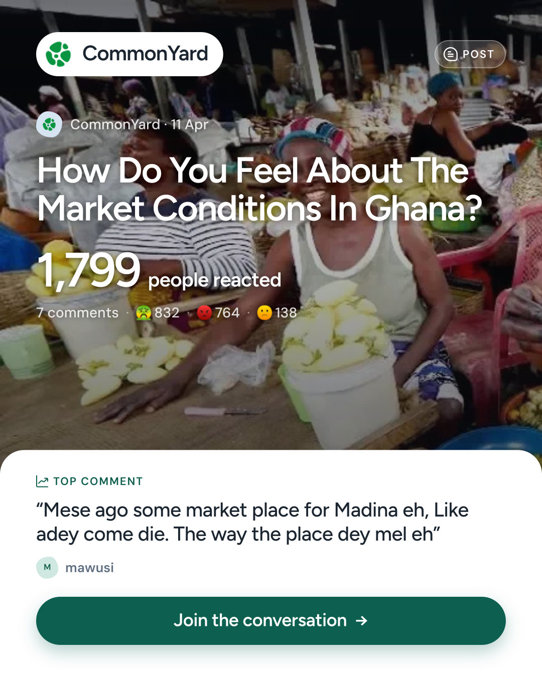 How Do You Feel About The Market Conditions In Ghana?